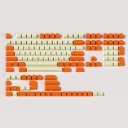 Orange 104+41 Cherry Profile ABS Doubleshot Keycaps Set Side Legends for Cherry MX Mechanical Gaming Keyboard